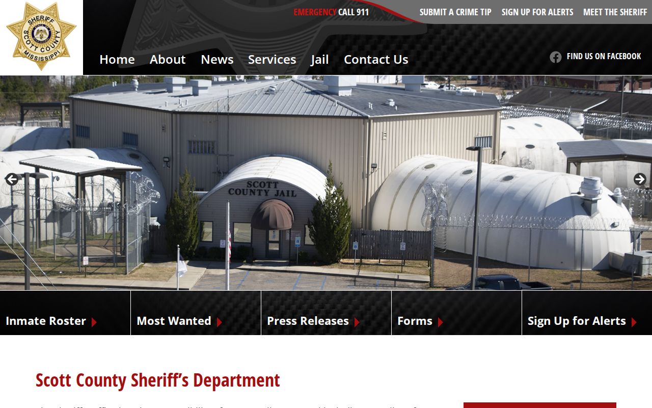 Scott County booking records source at the Sheriff’s Office